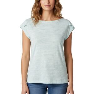 Market & Spruce Bravyan Blue Knit Top Button Back Detail NWT Medium Petite